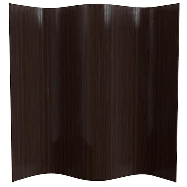 7 ft. Tall Bamboo Wave Screen - Dark Mocha