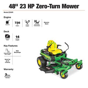 Z330R 48 in. 23 HP Gas Dual Hydrostatic Zero-Turn Riding Mower