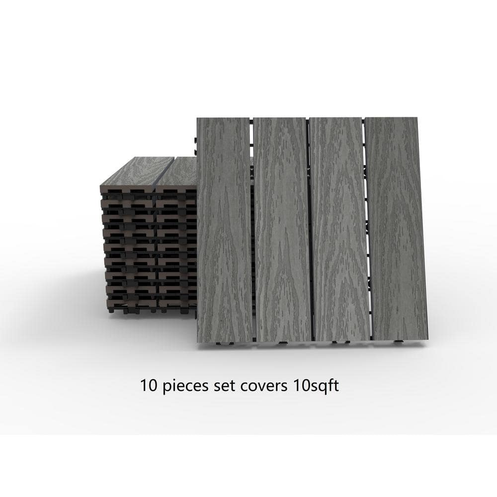 Veranda 10-Piece 1 ft. x 1 ft. Quick Deck Outdoor Composite Deck