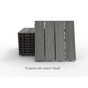 10-Piece 1 ft. x 1 ft. Quick Deck Outdoor Composite Deck Tile in Westminster Gray