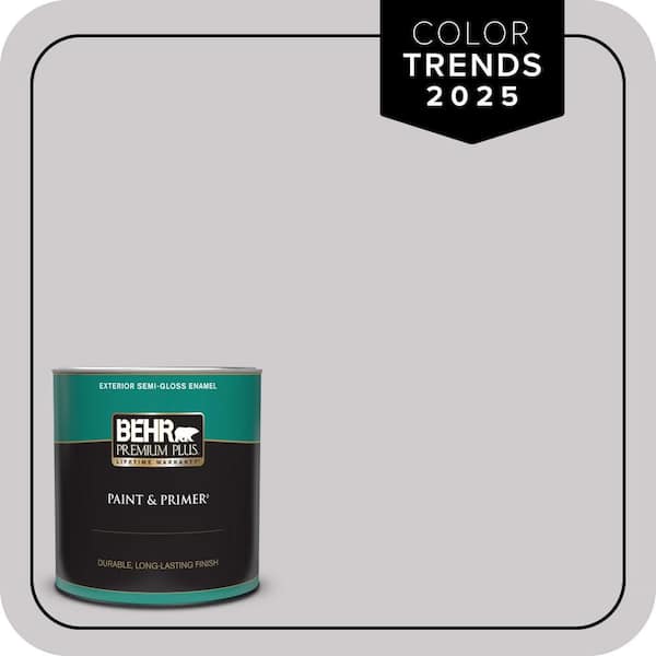 BEHR PREMIUM PLUS 1 qt. #MQ3-28 Rock Crystal Semi-Gloss Enamel Exterior Paint & Primer