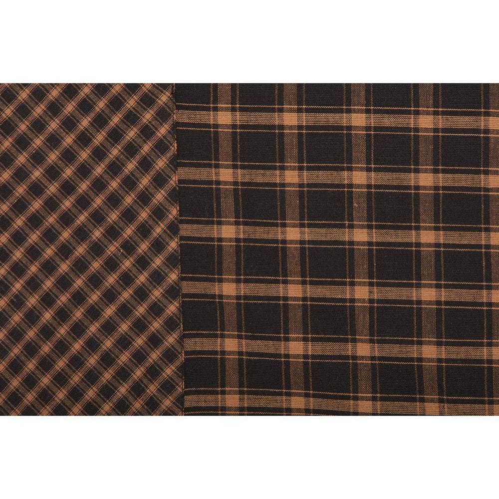 Beckham Black and Khaki Plaid Cotton Standard Pillowcase Set