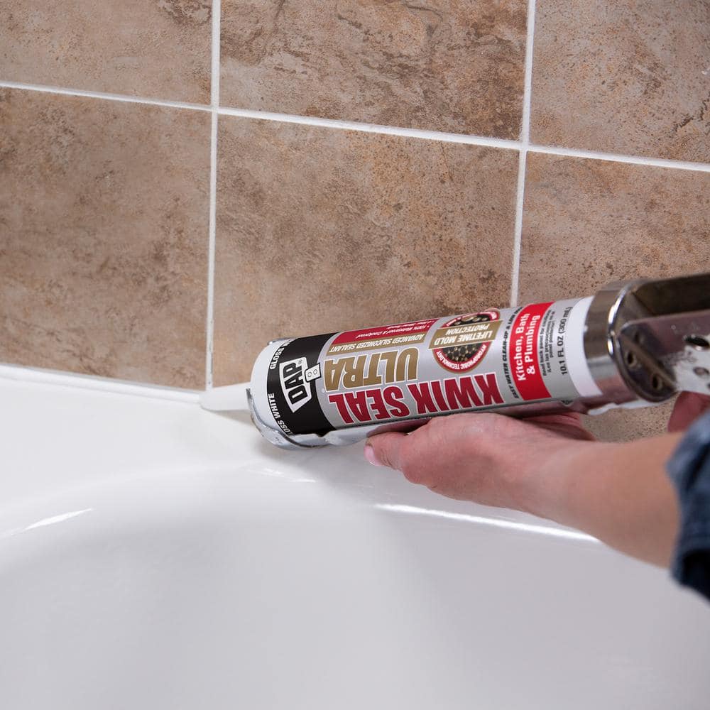 Kwik Seal Ultra 10.1 oz White Silicone Kitchen and Bath Sealant