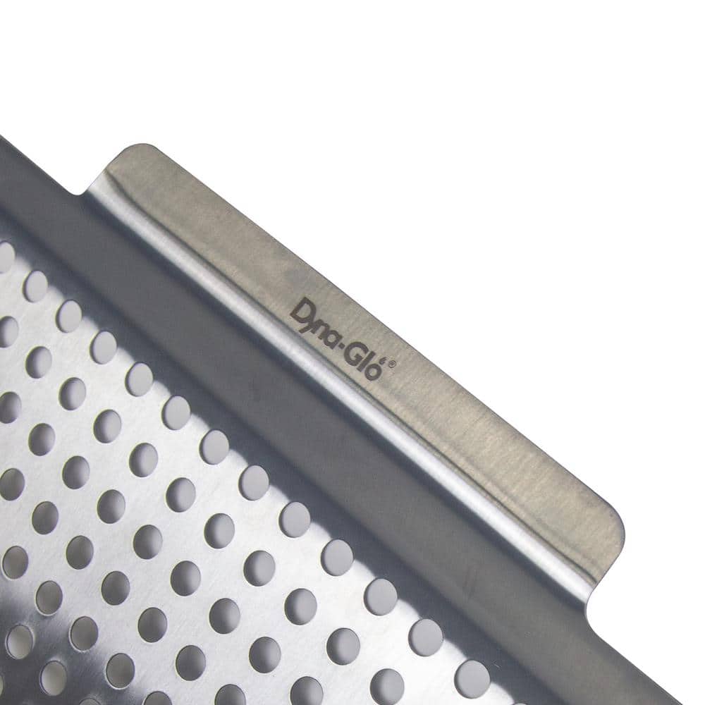 Silver Stainless Steel Grill Topper with Side Handles
