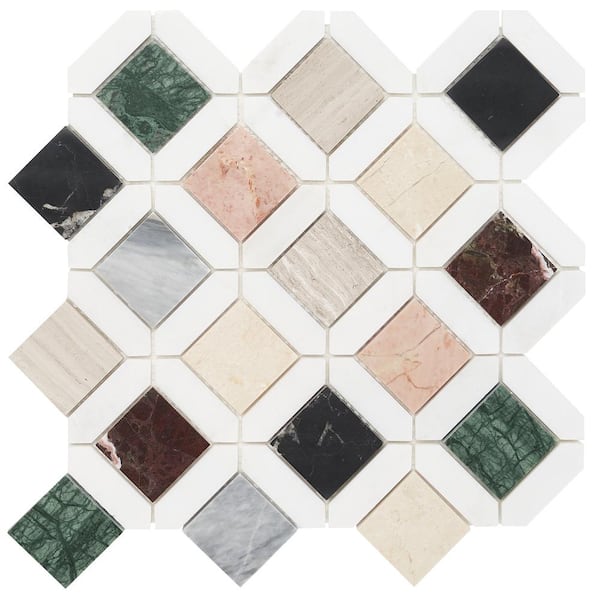 Ivy Hill Tile Lula Multicolor 11.92 in. x 11.92 in. Polished
