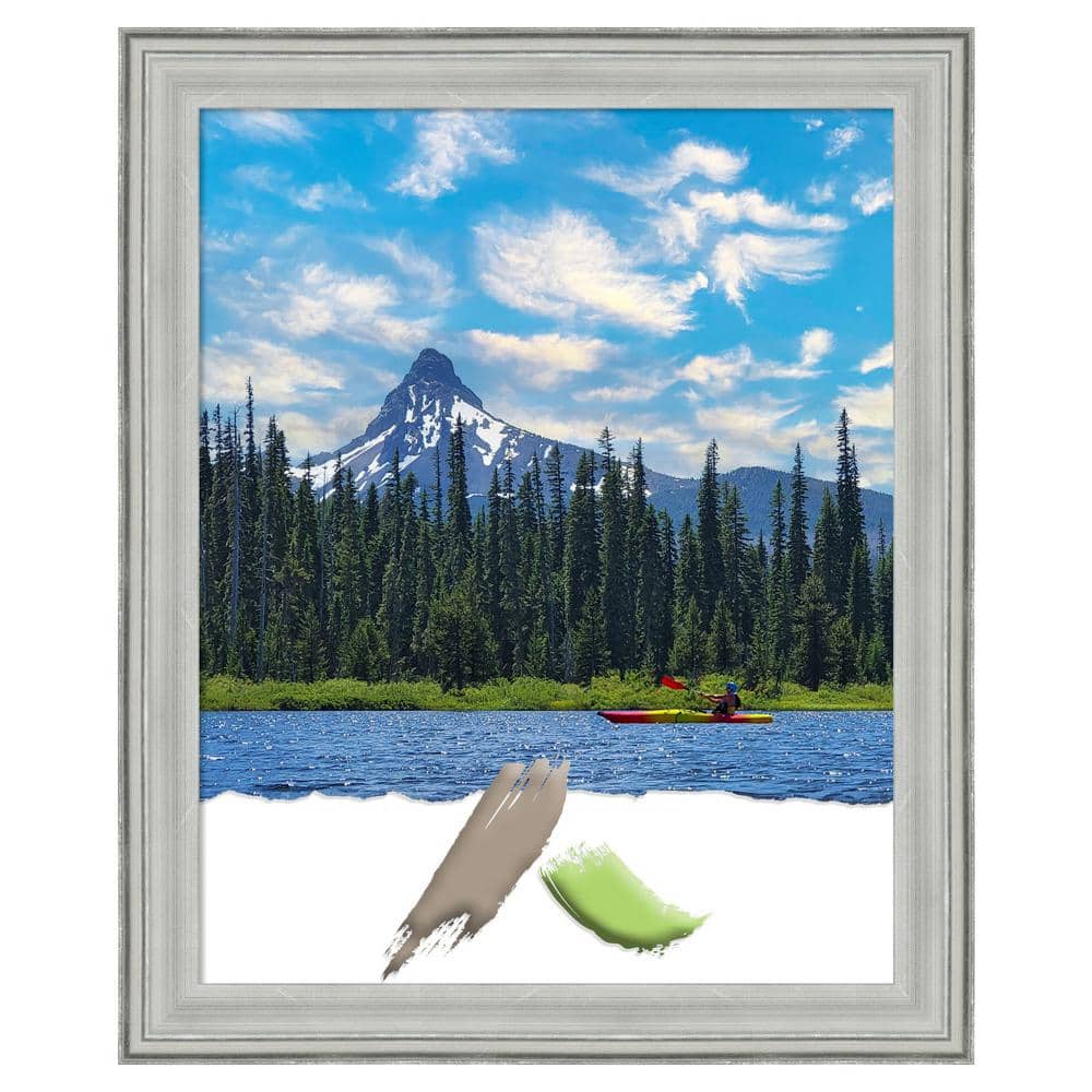 Distressed Silver Wood 16x20 Wall Picture Frame