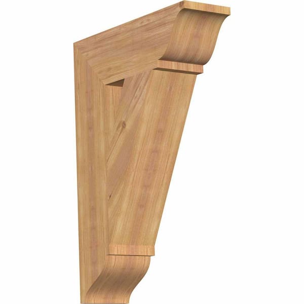 Ekena Millwork 5.5 in. x 28 in. x 20 in. Western Red Cedar Traditional Smooth Bracket