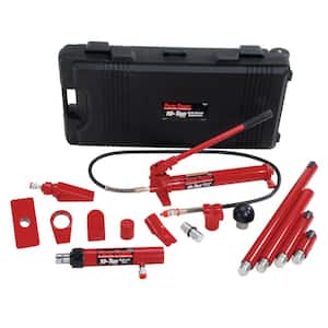 10-Ton Hydraulic Body Repair Kit in Black/Red (19-Piece)