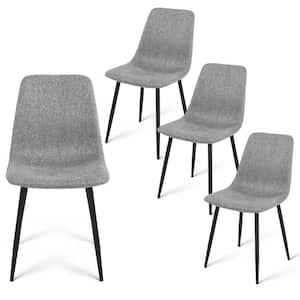 Gray Fabric Upholstered Dining Side Chair (Set of 4)