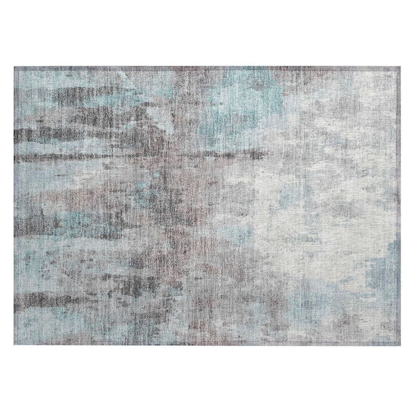 Addison Rugs Chantille Machine Washable Indoor/Outdoor Abstract ACN2284 Teal 1 ft. 8 in. x 2 ft. 6 in. Accent Rug