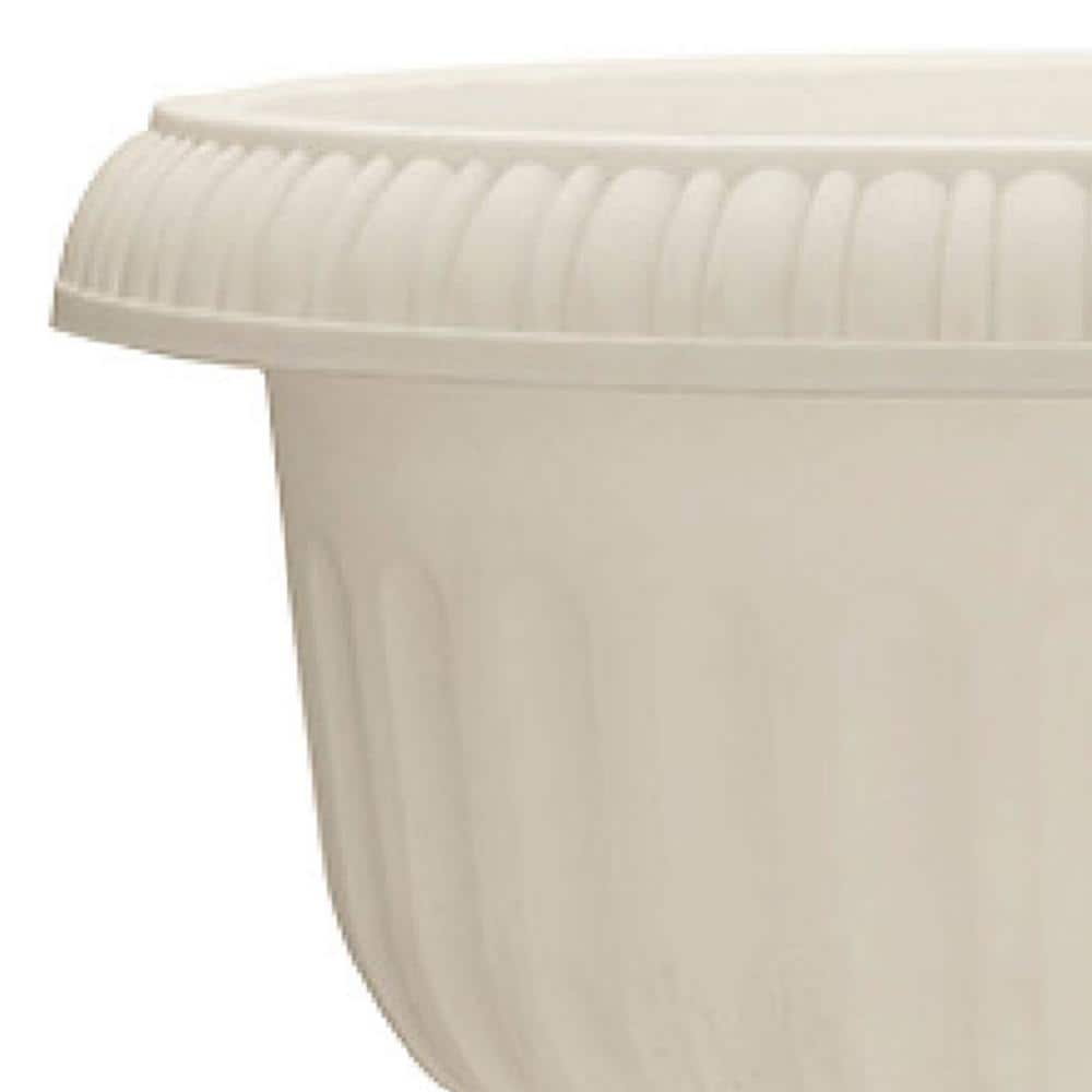 Elegant Grecian Urn Inspired White Resin Planter Pot