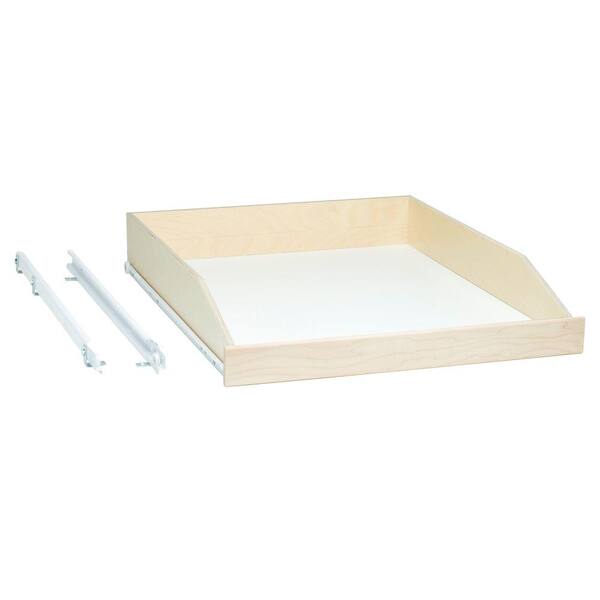 Slide-A-Shelf Made-To-Fit Slide-Out Shelf, 3/4 Extension, Ready To Finish Maple Front