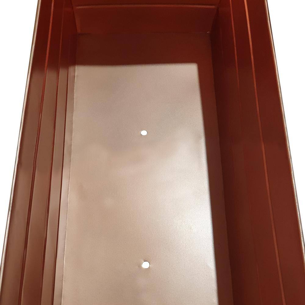 Large Copper Galvanized Steel Rectangular Flower Planter Box