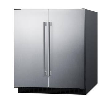 30 in. 5.4 cu. ft. Built-In Side by Side Refrigerator in Stainless Steel, Counter Depth