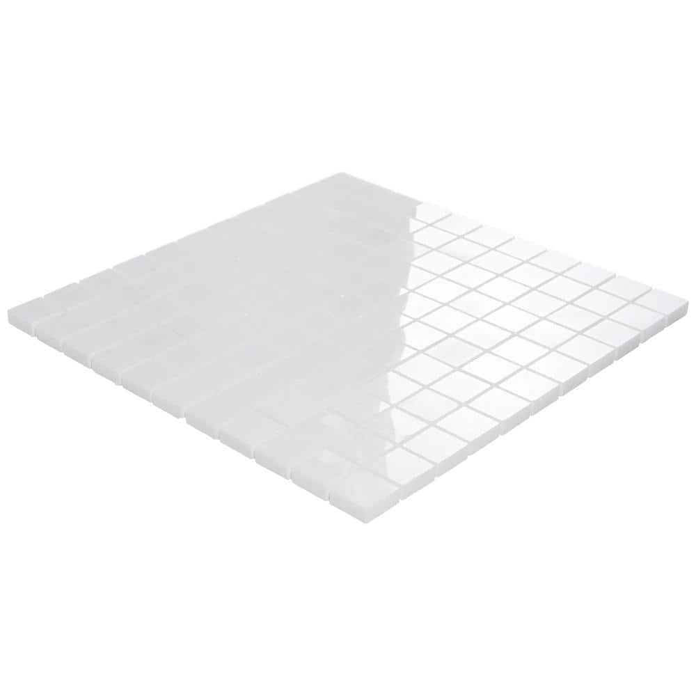 Thassos White 1x1 Polished Marble Mosaic Tile