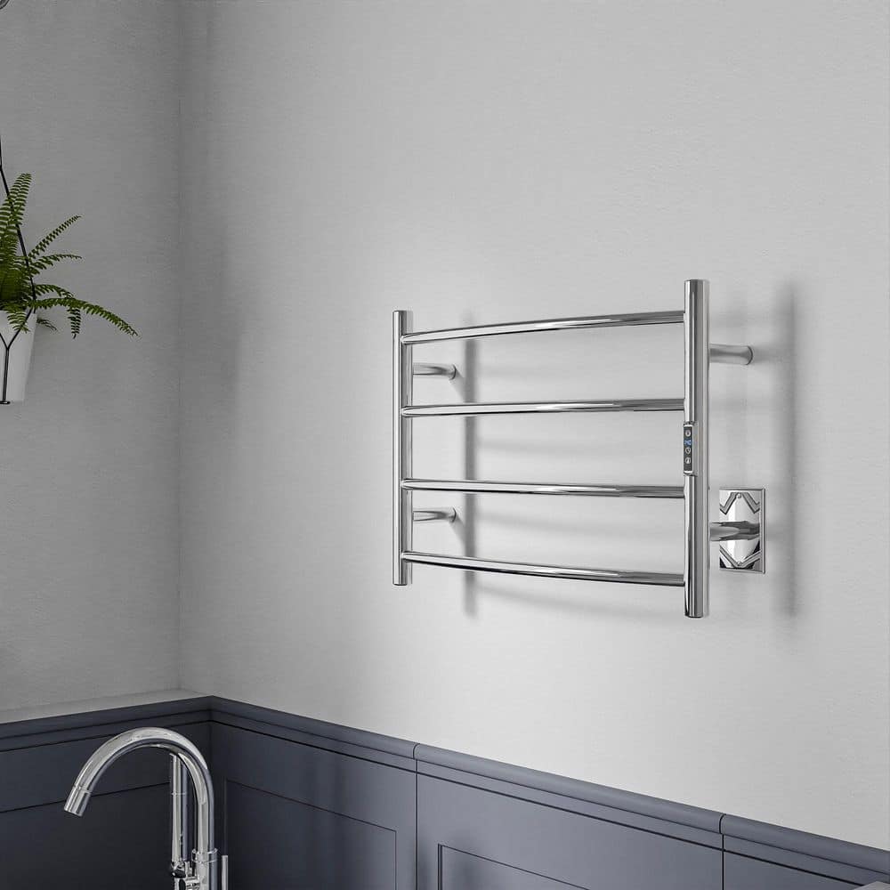 Polished Chrome Stainless Steel Wall Mounted Towel Warmer
