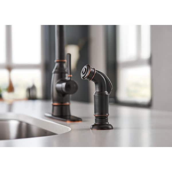 MOEN Noell Single-Handle Standard Kitchen Faucet with Side Sprayer for sale online 