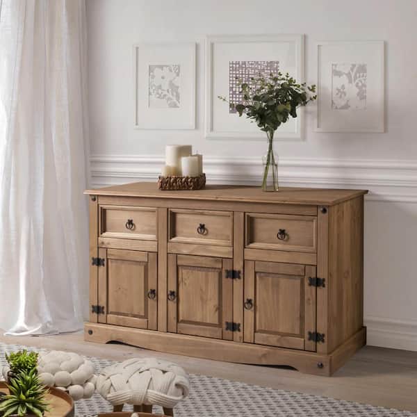 OS Home and Office Furniture Cottage Series Antique Brown Wood
