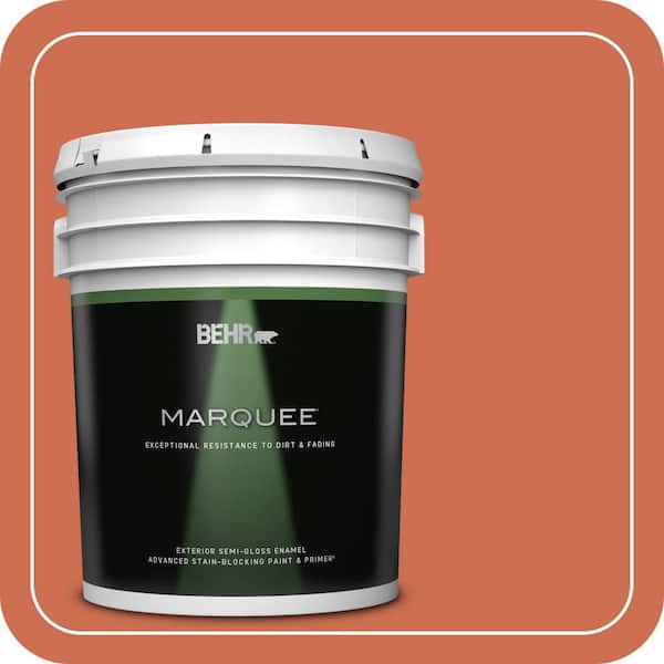BEHR MARQUEE 5 gal. #M180-6 Tiki Torch Semi-Gloss Enamel Exterior Paint & Primer