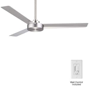 Roto 52 in. Indoor Brushed Aluminum Ceiling Fan with Wall Control