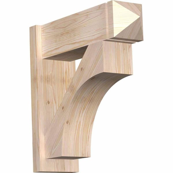 Ekena Millwork 8 in. x 24 in. x 24 in. Douglas Fir Westlake Arts and Crafts Smooth Outlooker