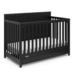 Hadley 4-in-1 Black Convertible Crib with Drawer