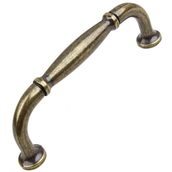 GlideRite 3 in. Center-to-Center Antique Brass Classic Fluted Cabinet Pulls (10-Pack)