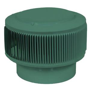 8 in. D Green Aluminum Aura PVC Static Roof Vent Cap with Adapter for Schedule 40 or Schedule 80 PVC Pipe