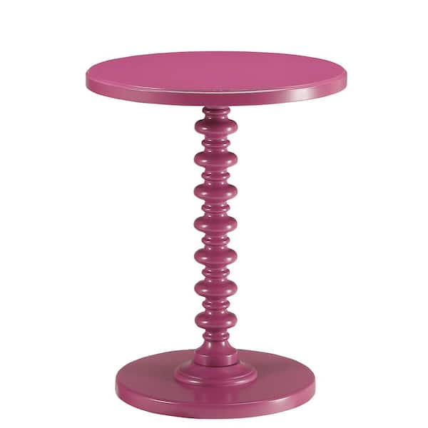 Acme Furniture Acton 17 in. Purple Finish Round Wood End Table