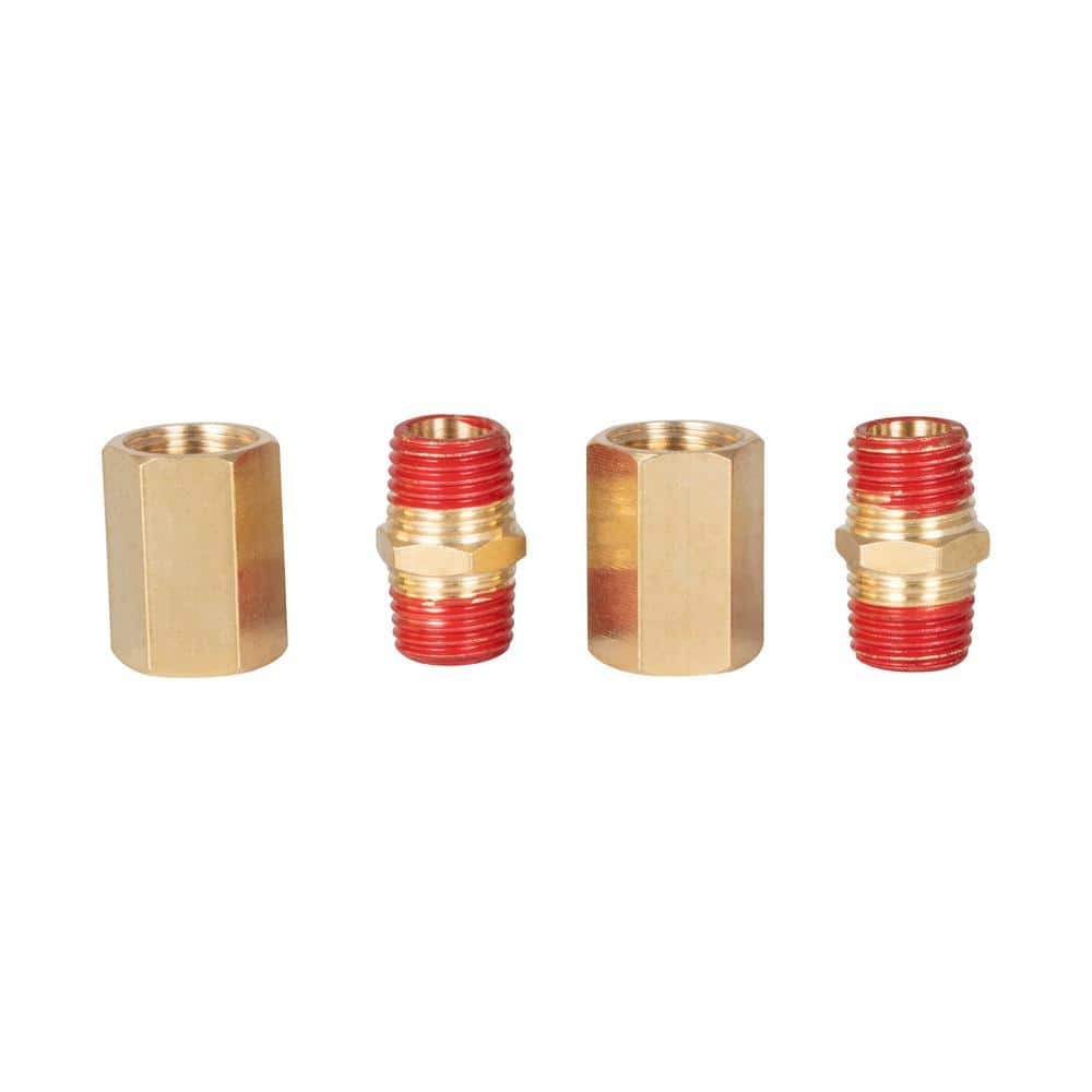 Husky 1/4 in. x 1/4 in. Female NPT/Male NPT Coupler Kit HKATA071025 ...