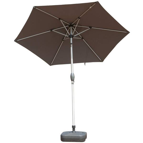 10' cantilever patio umbrella Outsunny 10' Cantilever Patio Umbrella with 360 Rotation & Tilt, Cream  White
