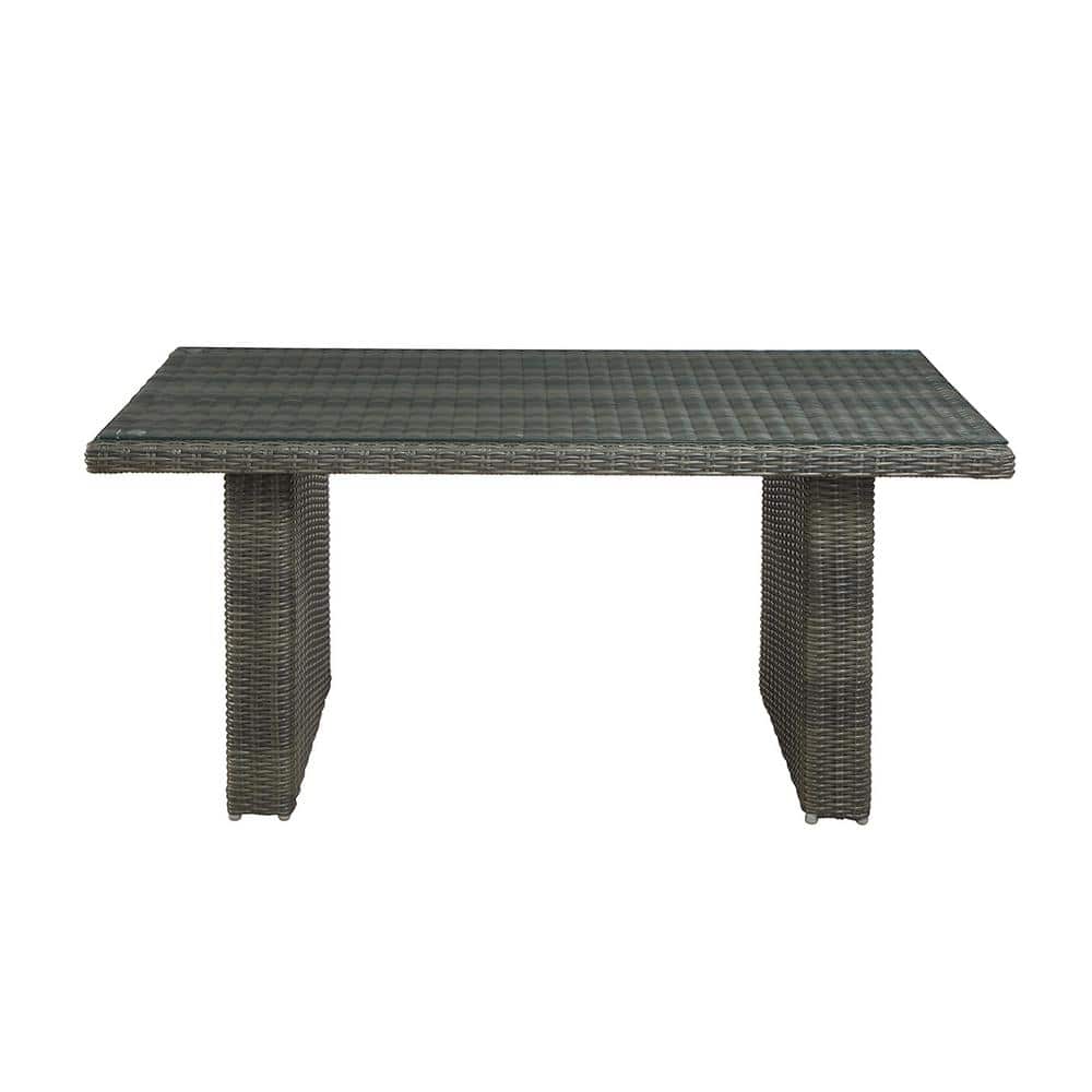 Asti Gray All-Weather Wicker Outdoor Cocktail Table
