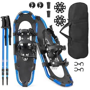 4-in-1 Lightweight Terrain Snowshoes 21 in. Aluminum Snow Shoes with Flexible Pivot System Navy