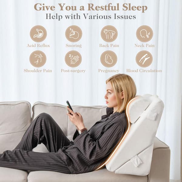 Back Pain Wedge Pillow With Neck Support Bed Wedge Pillow Set