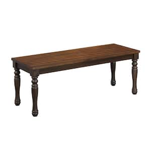 Brown Backless Bedroom Bench 47.63 in.