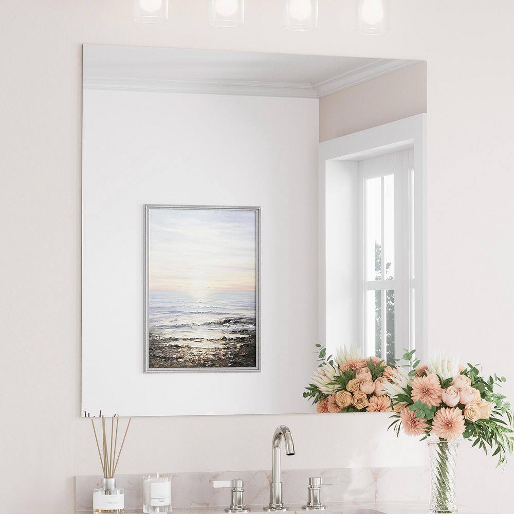 36 in. W x 36 in. H Rectangular Bathroom Mirrors Frameless Wall Mount Bathroom Vanity Mirror price history on PriceWatchPro