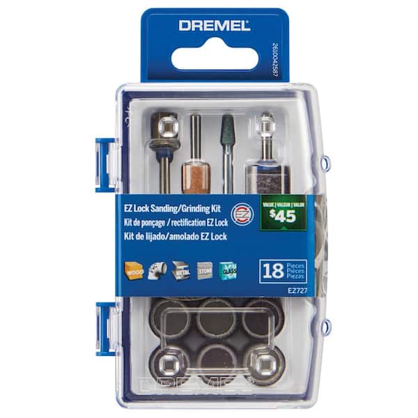 Dremel 18-Piece EZ Lock Sanding and Grinding Rotary Accessory Micro Kit