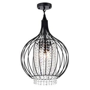Rena 3-Light Matte Black Chandelier