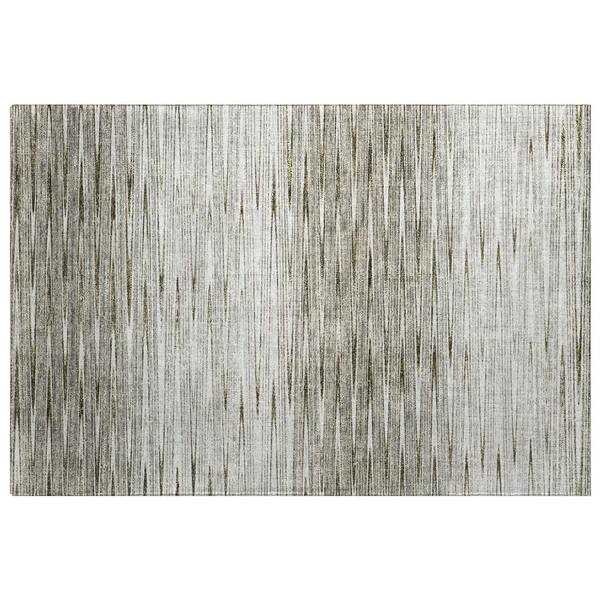 Dream Shag Premium Machine Washable Abstract ADS800 Taupe 3 ft. x 4 ft. Area Rug