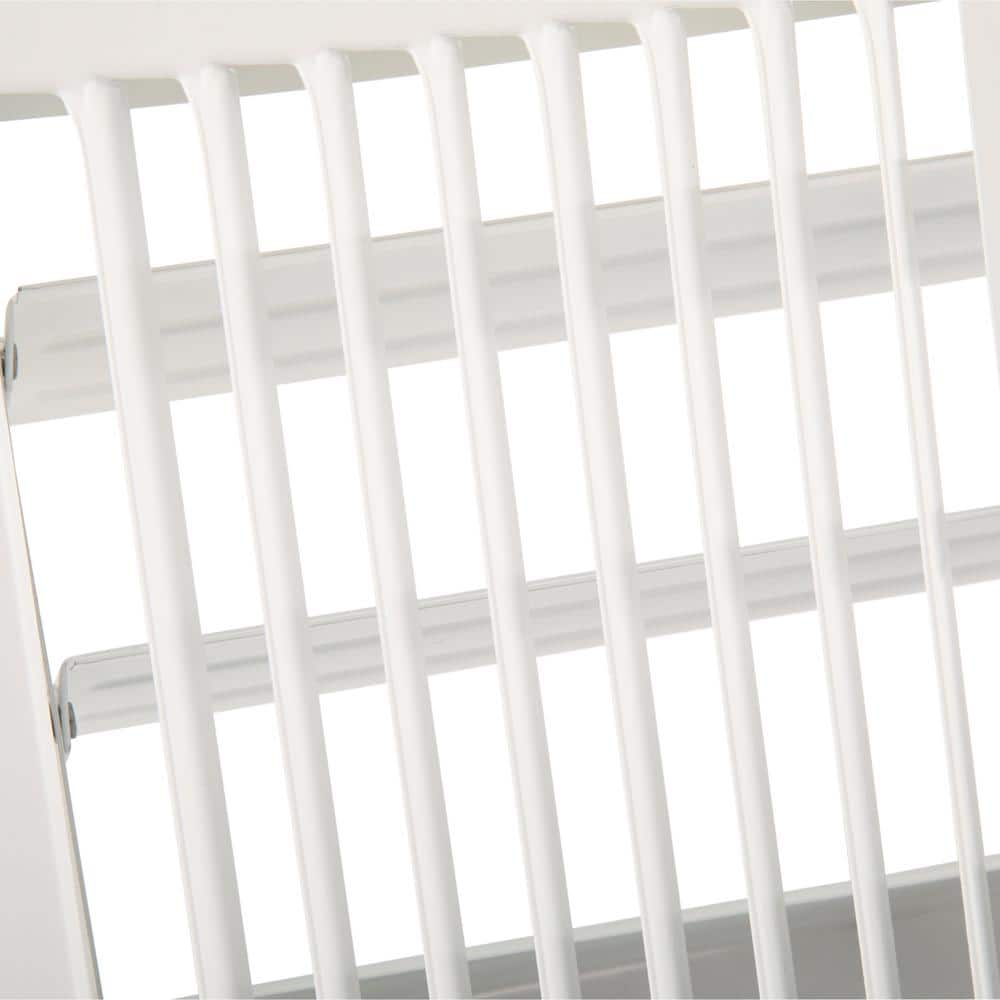 6 in. x 10 in. White Steel 2-Way Floor Register