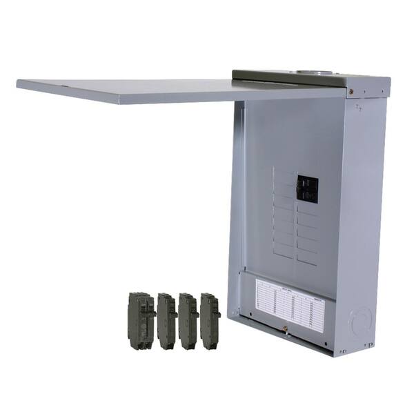 GE 125 Amp 12-Space 24-Circuit Main Breaker Outdoor Load Center and Breaker Kit