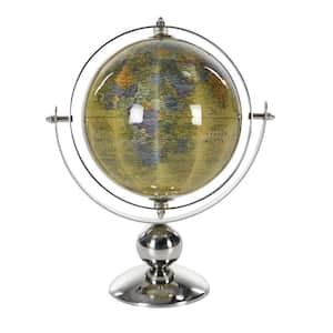 11 in. Silver Stainless Steel Decorative Globe