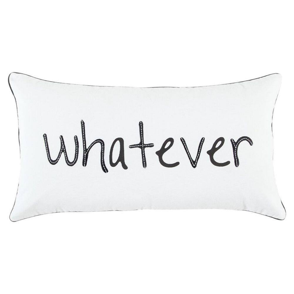 Black, White Solid Polyester 20 in. x 26 in. Throw Pillow price history on PriceWatchPro