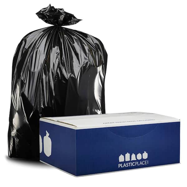 Plasticplace 61 in. W x 68 in. H 95 Gal. - 96 Gal. 2.0 mil Clear Gusse Seal  Low Density Trash Bags (50-Case) W95LDC - The Home Depot