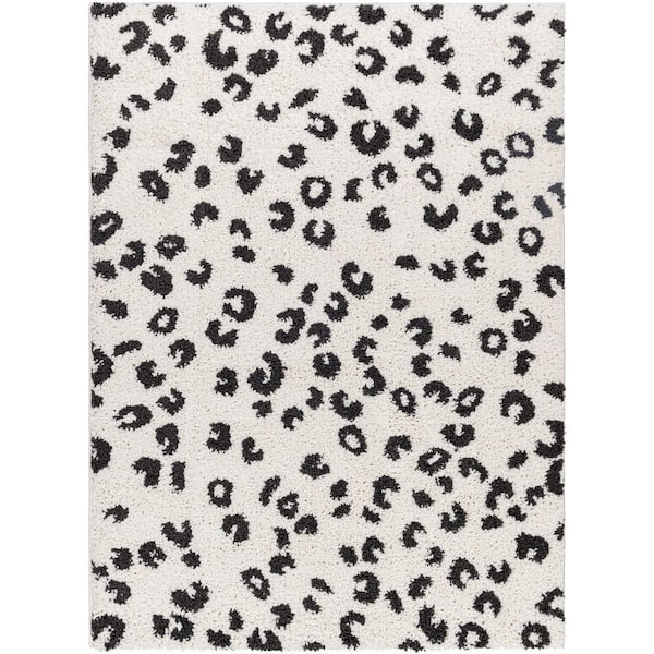 Livabliss Birmingham Ivory/Black 8 ft. x 10 ft. Indoor/Outdoor Area Rug