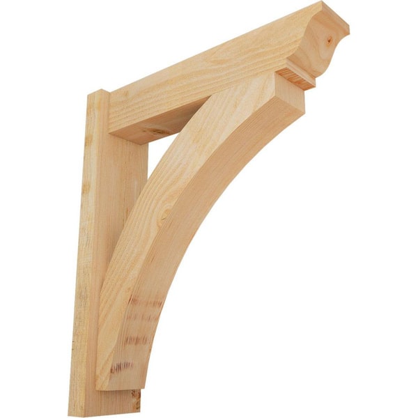 Ekena Millwork 6 in. x 28 in. x 24 in. Douglas Fir Thorton Traditional Rough Sawn Outlooker