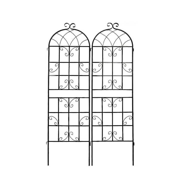 Cubilan 2 Pack Metal Garden Trellis 71 in. x 19.7 in. Rustproof Trellis for Climbing Plants Outdoor Flower Support