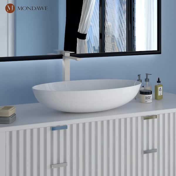 Spot Resistant Single Handle Single Hole Bathroom Faucet in Brushed Nickel with Pop Up Drain