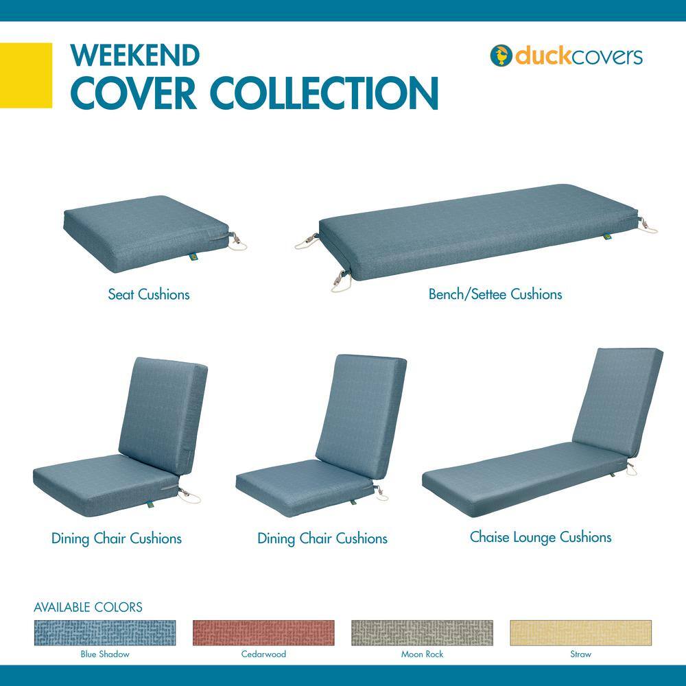 Blue Shadow Water-Resistant Outdoor Dining Chair Cushion 17x17