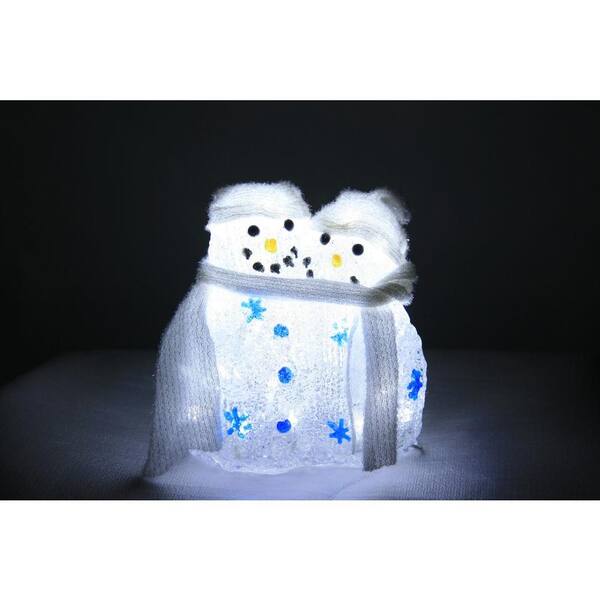 XEPA 8 in. Decorative Twin Snowman LED Light
